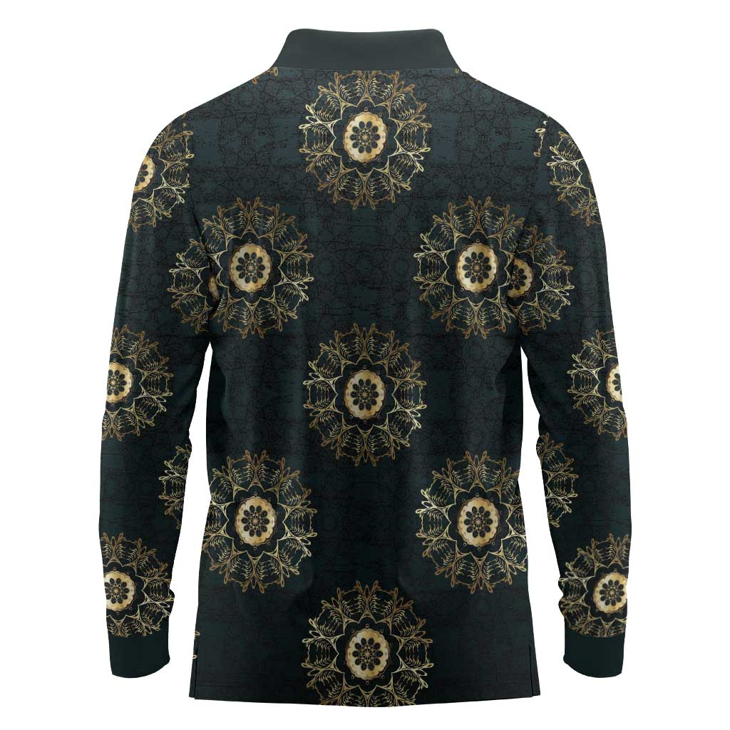 Personalized Afro Women Long Sleeve Polo Shirt Powerful African Pattern