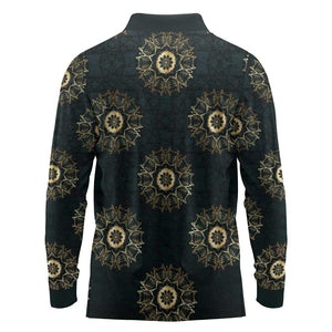 Personalized Afro Women Long Sleeve Polo Shirt Powerful African Pattern