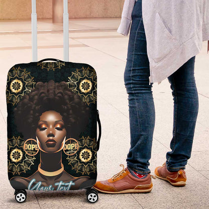 Personalized Afro Women Luggage Cover Powerful African Pattern