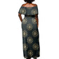 Personalized Afro Women Off Shoulder Maxi Dress Powerful African Pattern
