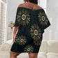 Personalized Afro Women Off Shoulder Short Dress Powerful African Pattern