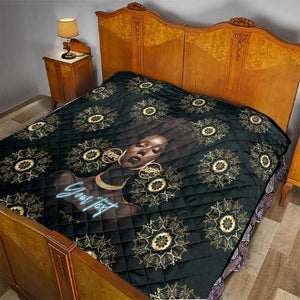 Personalized Afro Women Quilt Powerful African Pattern
