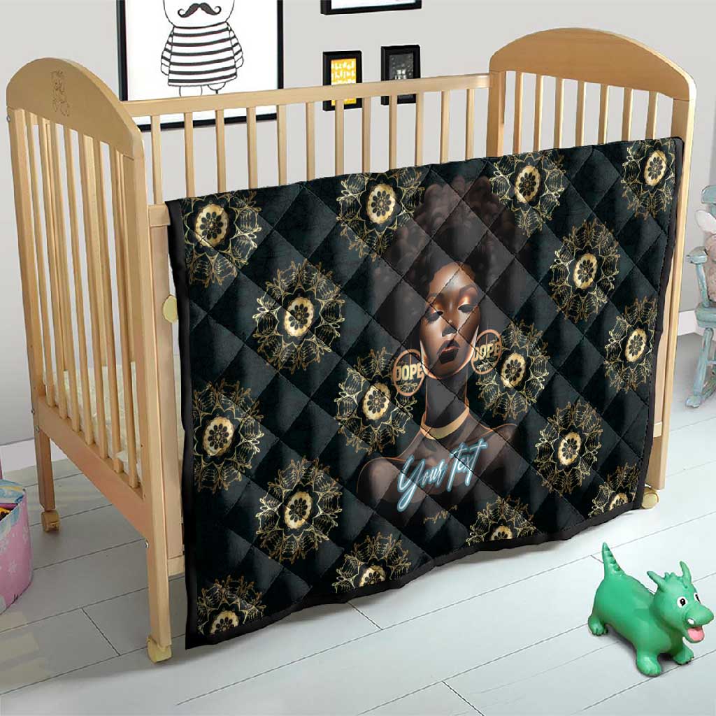 Personalized Afro Women Quilt Powerful African Pattern