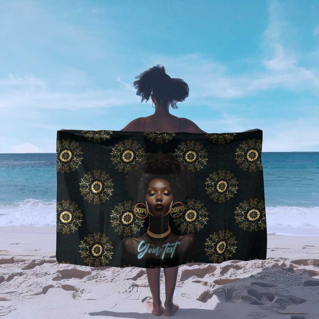 Personalized Afro Women Sarong Powerful African Pattern