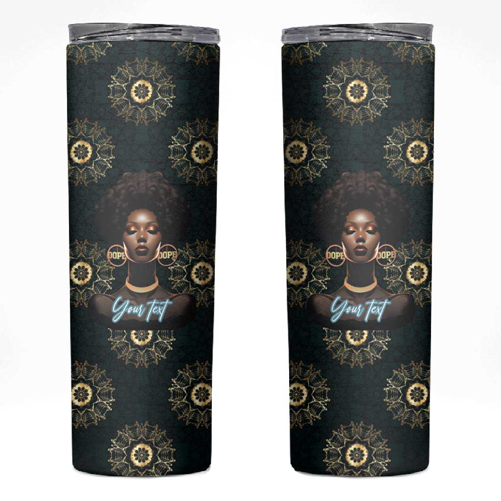 Personalized Afro Women Skinny Tumbler Powerful African Pattern