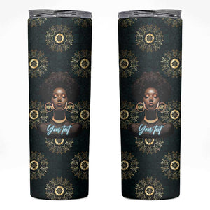 Personalized Afro Women Skinny Tumbler Powerful African Pattern