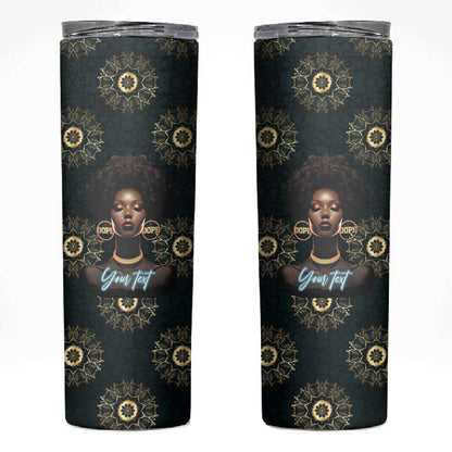 Personalized Afro Women Skinny Tumbler Powerful African Pattern