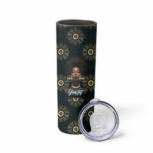 Personalized Afro Women Skinny Tumbler Powerful African Pattern