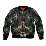 Personalized Afro Women Sleeve Zip Bomber Jacket Powerful African Pattern