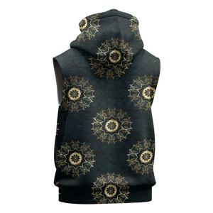 Personalized Afro Women Sleeveless Zip Hoodie Powerful African Pattern - African Pride