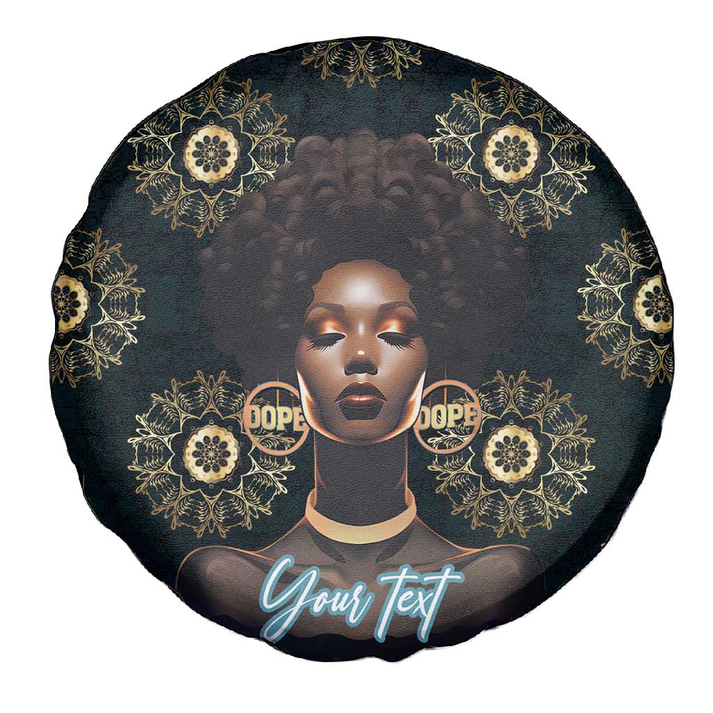 Personalized Afro Women Spare Tire Cover Powerful African Pattern