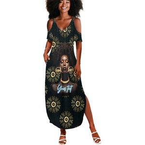 Personalized Afro Women Summer Maxi Dress Powerful African Pattern