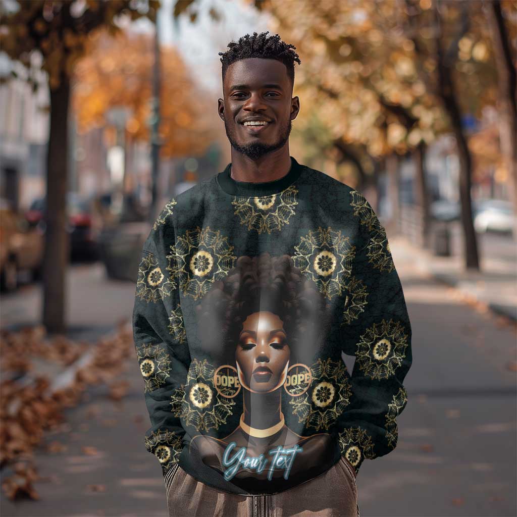 Personalized Afro Women Sweatshirt Powerful African Pattern