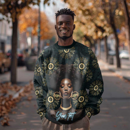 Personalized Afro Women Sweatshirt Powerful African Pattern