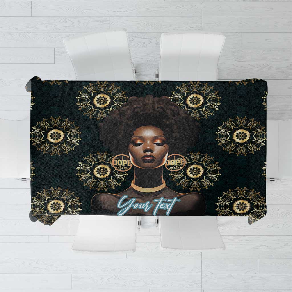 Personalized Afro Women Tablecloth Powerful African Pattern