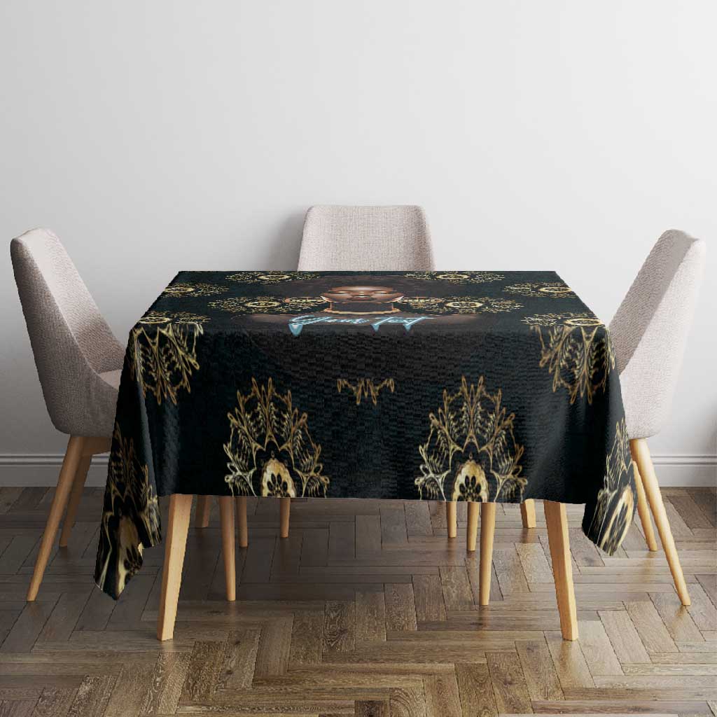 Personalized Afro Women Tablecloth Powerful African Pattern