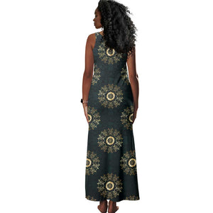 Personalized Afro Women Tank Maxi Dress Powerful African Pattern