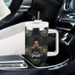 Personalized Afro Women Tumbler With Handle Powerful African Pattern