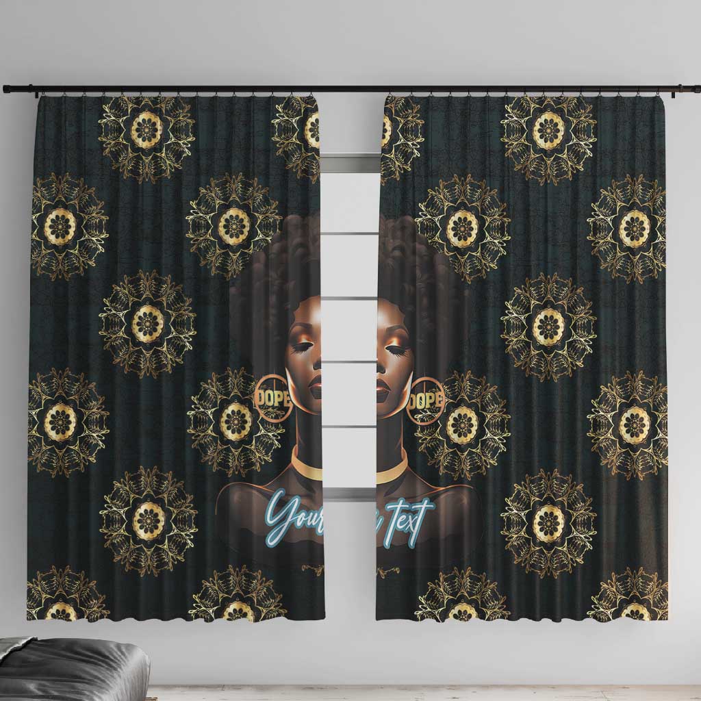 Personalized Afro Women Window Curtain Powerful African Pattern