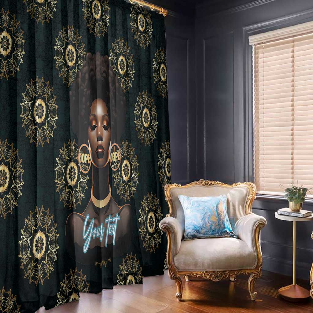 Personalized Afro Women Window Curtain Powerful African Pattern