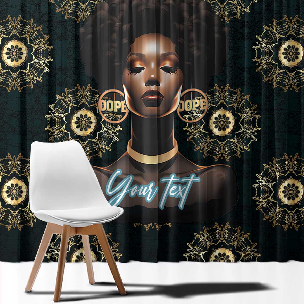 Personalized Afro Women Window Curtain Powerful African Pattern