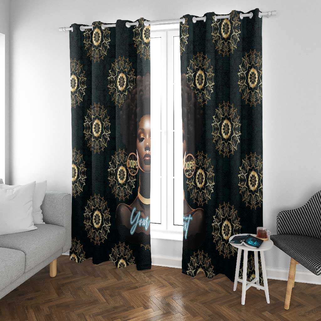 Personalized Afro Women Window Curtain Powerful African Pattern