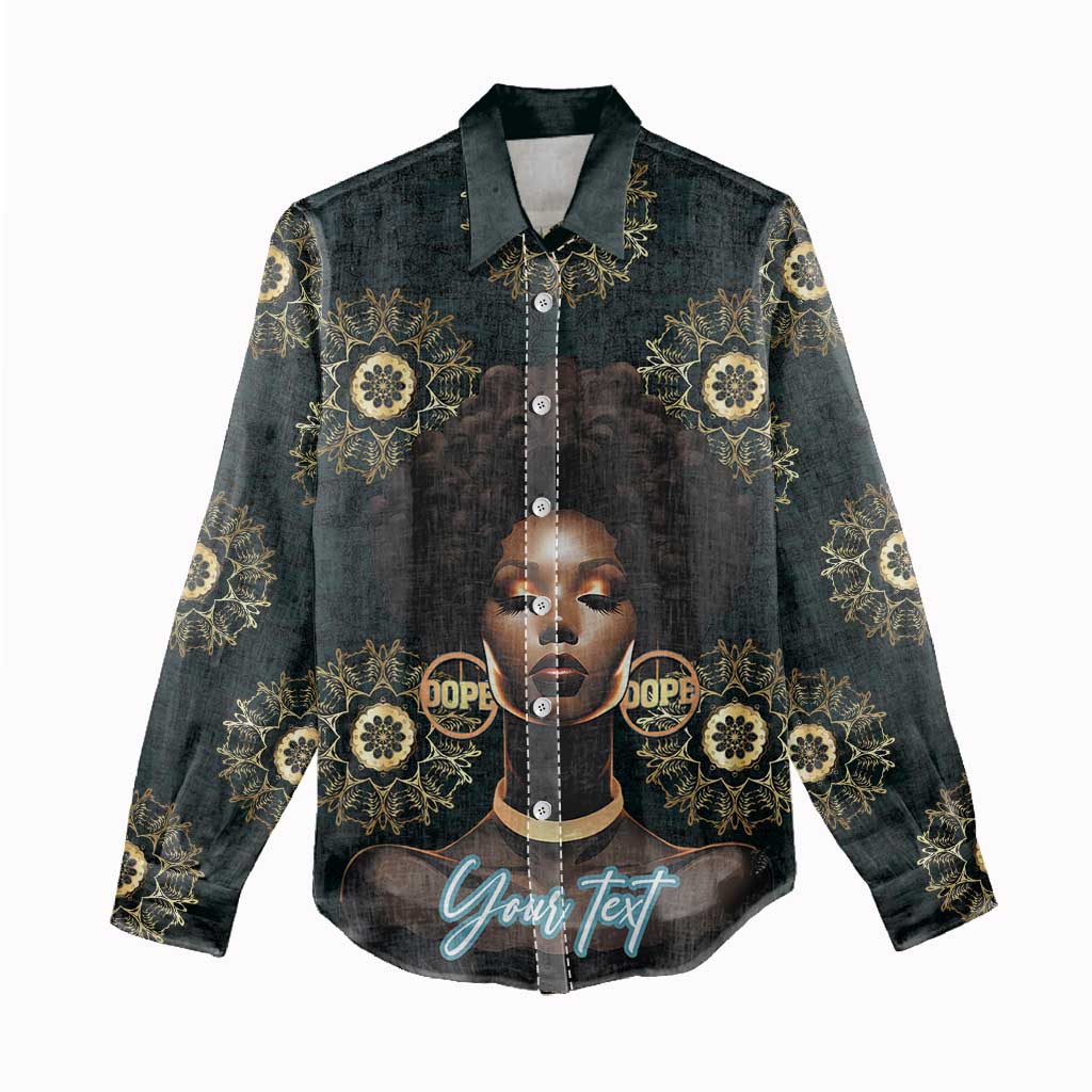 Personalized Afro Women Women Casual Shirt Powerful African Pattern