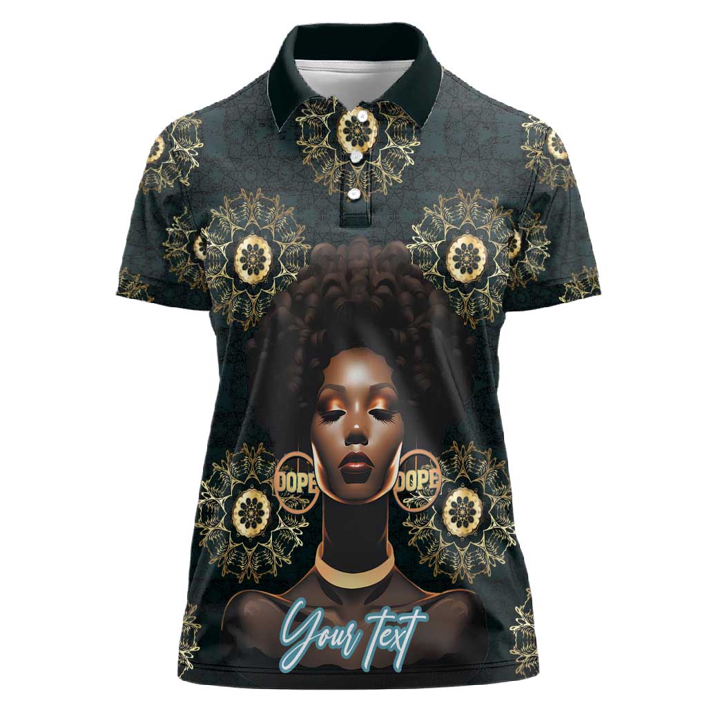 Personalized Afro Women Women Polo Shirt Powerful African Pattern