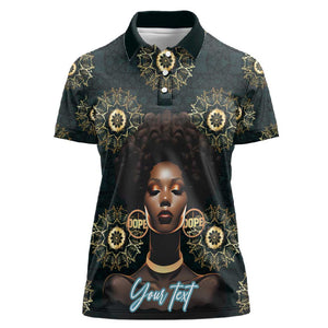 Personalized Afro Women Women Polo Shirt Powerful African Pattern