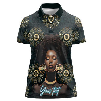 Personalized Afro Women Women Polo Shirt Powerful African Pattern
