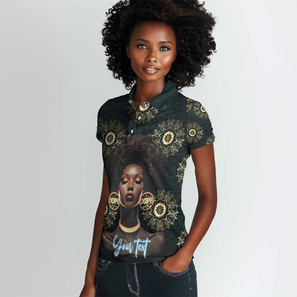 Personalized Afro Women Women Polo Shirt Powerful African Pattern