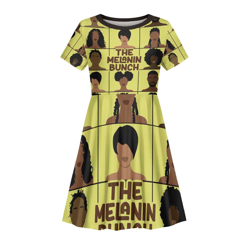 The Melanin Bunch African Kid Short Sleeve Dress Afro Black People