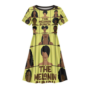The Melanin Bunch African Kid Short Sleeve Dress Afro Black People
