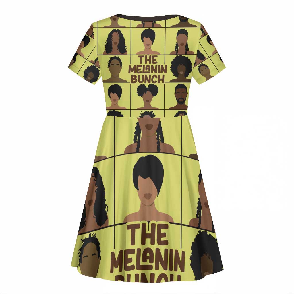 The Melanin Bunch African Kid Short Sleeve Dress Afro Black People
