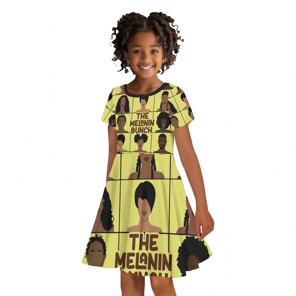 The Melanin Bunch African Kid Short Sleeve Dress Afro Black People