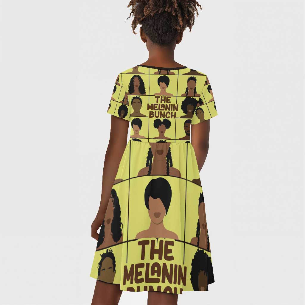 The Melanin Bunch African Kid Short Sleeve Dress Afro Black People