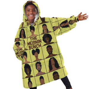 The Melanin Bunch African Kid Wearable Blanket Hoodie Afro Black People