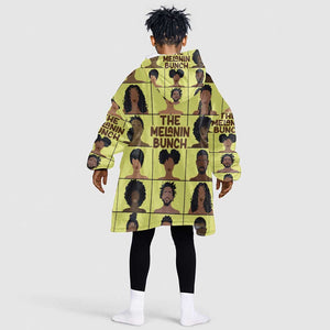 The Melanin Bunch African Kid Wearable Blanket Hoodie Afro Black People