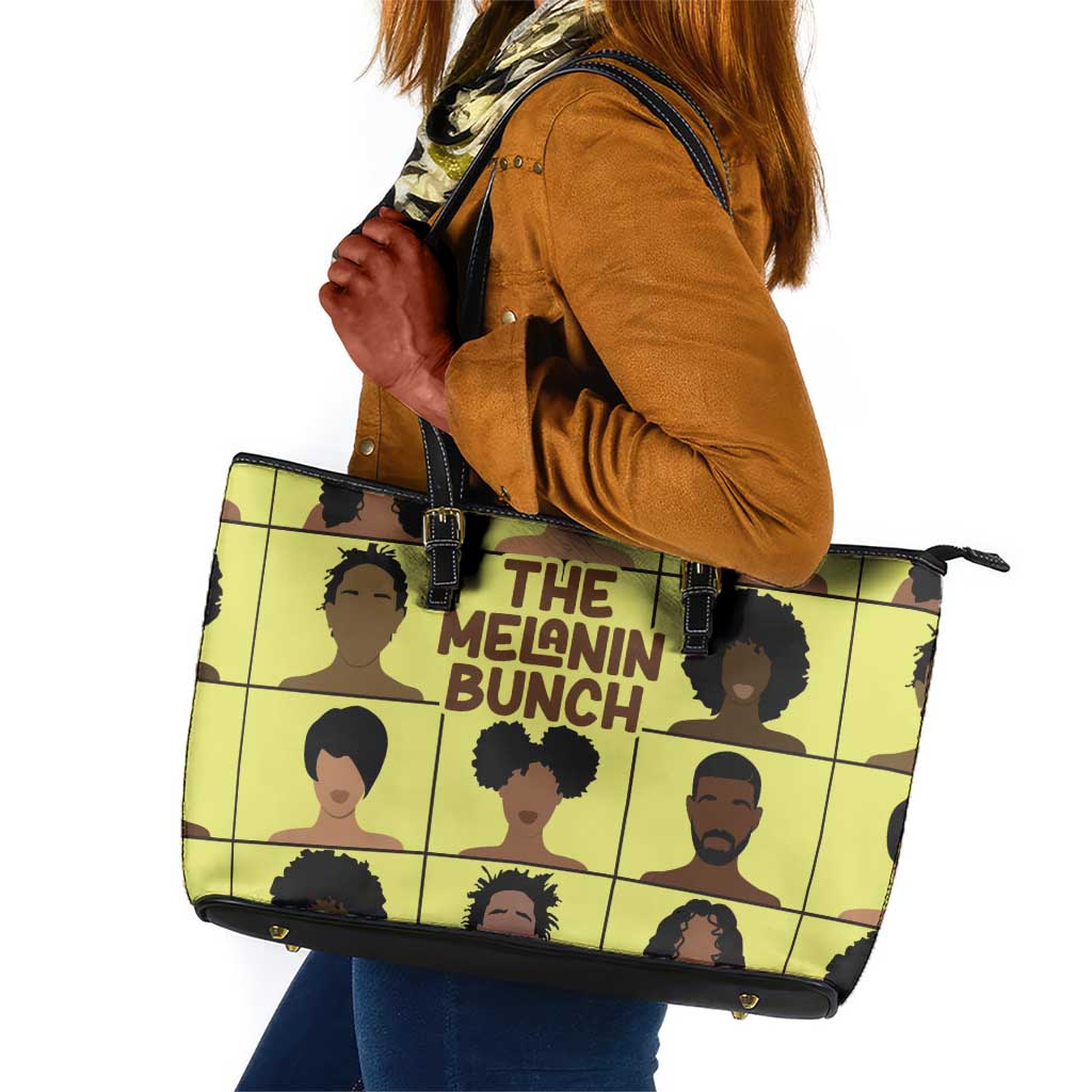 The Melanin Bunch African Leather Tote Bag Afro Black People