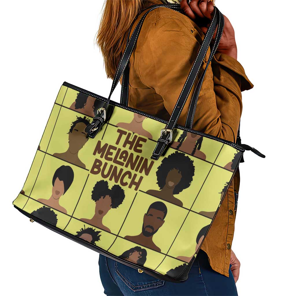 The Melanin Bunch African Leather Tote Bag Afro Black People