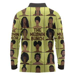 The Melanin Bunch African Long Sleeve Polo Shirt Afro Black People