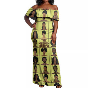 The Melanin Bunch African Off Shoulder Maxi Dress Afro Black People