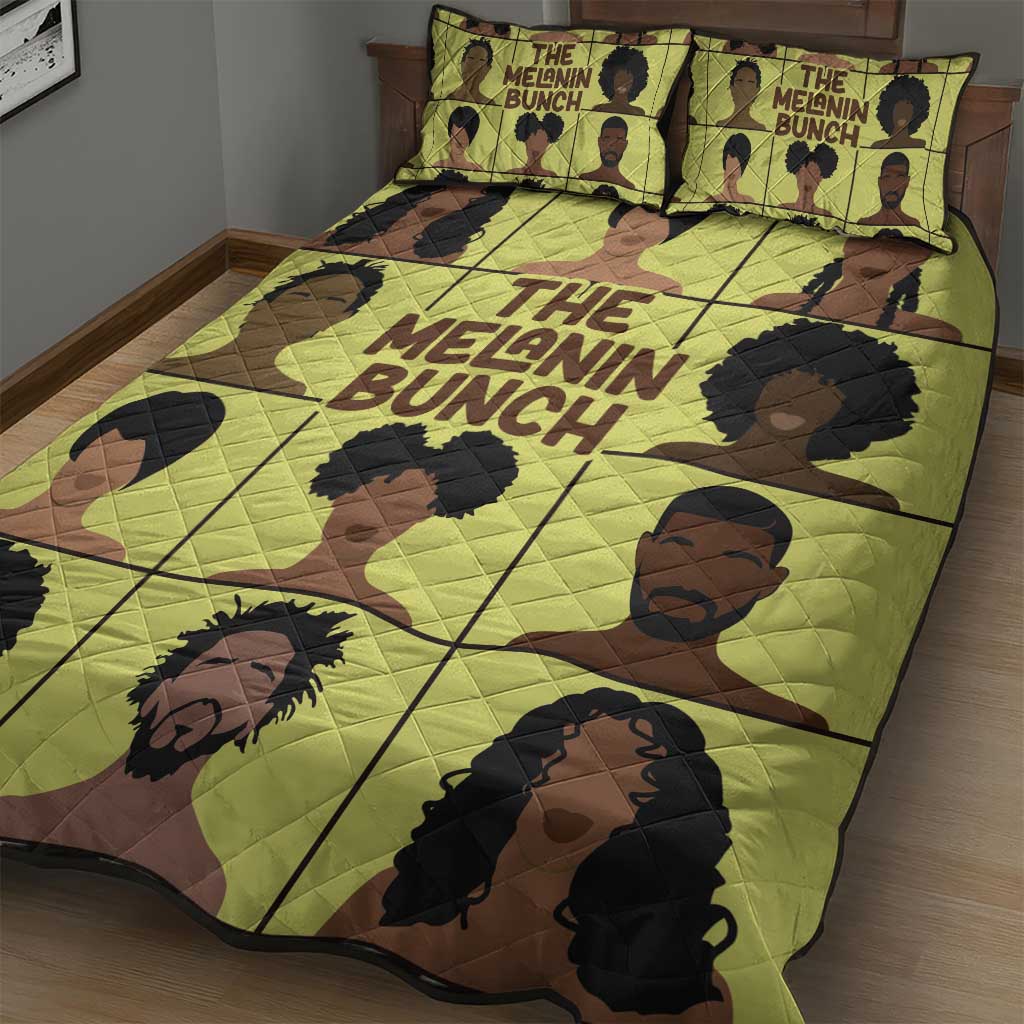 The Melanin Bunch African Quilt Bed Set Afro Black People
