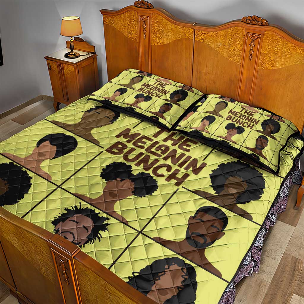 The Melanin Bunch African Quilt Bed Set Afro Black People