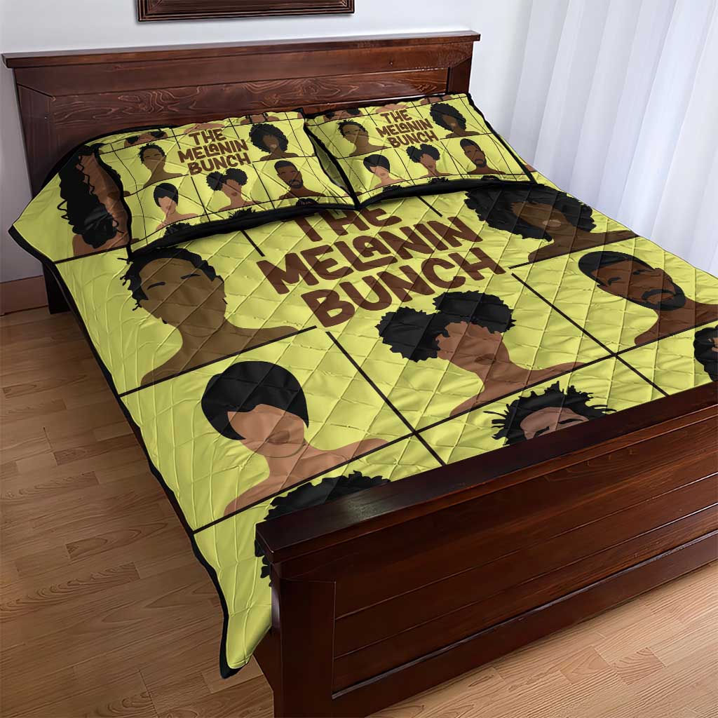 The Melanin Bunch African Quilt Bed Set Afro Black People