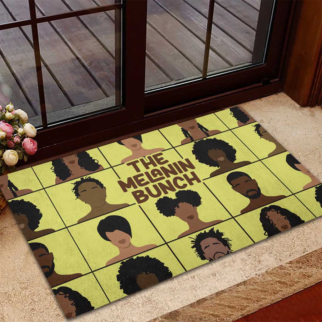 The Melanin Bunch African Rubber Doormat Afro Black People