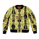 The Melanin Bunch African Sleeve Zip Bomber Jacket Afro Black People