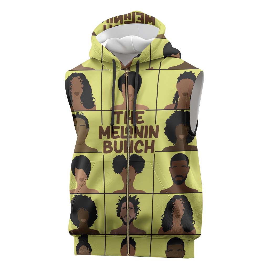 The Melanin Bunch African Sleeveless Zip Hoodie Afro Black People - African Pride