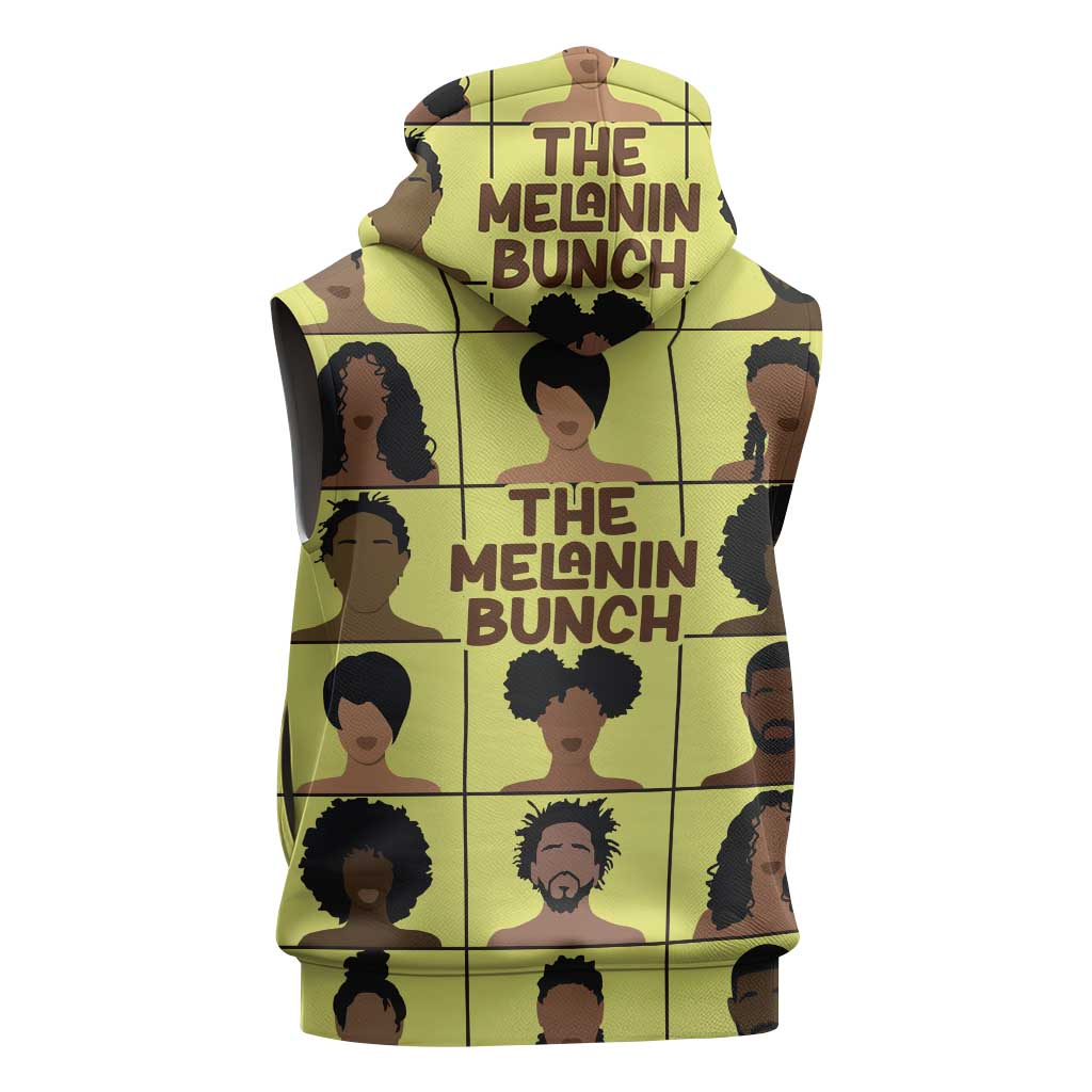 The Melanin Bunch African Sleeveless Zip Hoodie Afro Black People - African Pride