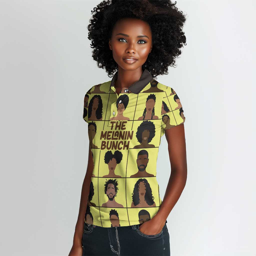 The Melanin Bunch African Women Polo Shirt Afro Black People